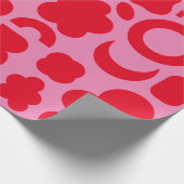 Vun modern vormen Kleurrijk Roze rood ompakt papie Cadeaupapier (Hoek)