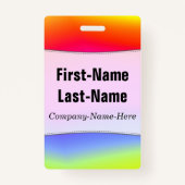 vun multicolored regenboogachtige patronen; Aangep Badge (Voorkant)