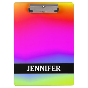vun multicolored regenboogachtige patronen; Aangep Klembord