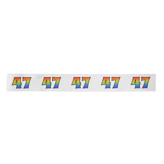 Vun, Rainboogpatroon "47" Event Number (grijs) Lint (Voorkant)