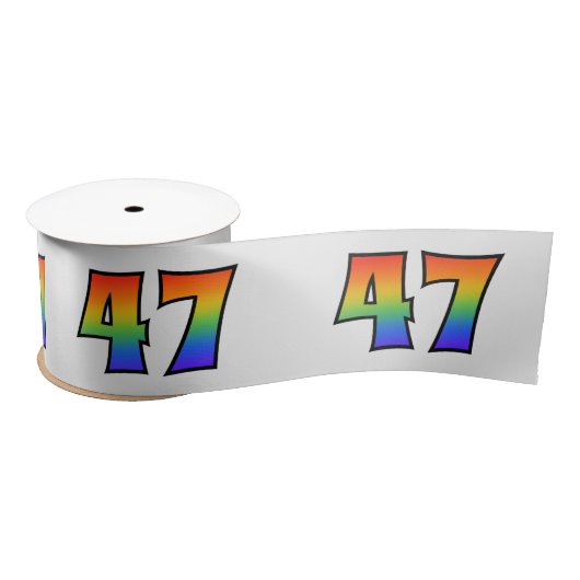 Vun, Rainboogpatroon "47" Event Number (grijs) Lint (Spoel)