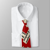 Vun rood domino-patroon stropdas (Gebonden)