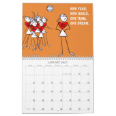 Vun Stick Figures Inspirerend Quotes Netball Kalender (Jan 2027)