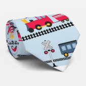 Vun Train-patroon mannen stropdas (Opgerold)