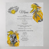 Vun, uitgedrukt in geel en grijs plant poster (Voorkant)