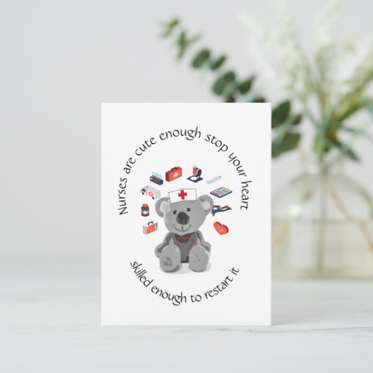 Vun Verpleegkundigen citeren geluid genoeg om uw h Briefkaart (Staand voorkant)