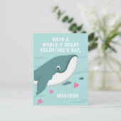 Vun voor walvis aanpasbare Valentijn Briefkaart (Staand voorkant)