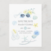 Vun Waterverf zomervakantie Beach Weddenschap Save Aankondigingskaart (Voorkant)