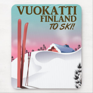 Vuokatti Finland ski-poster Muismat