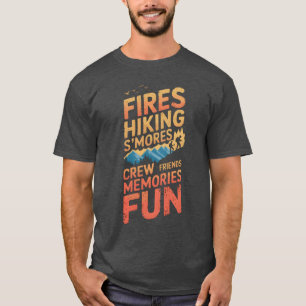 Vuren Wandelende Smores Kamperen Berg Kampeerder W T-shirt