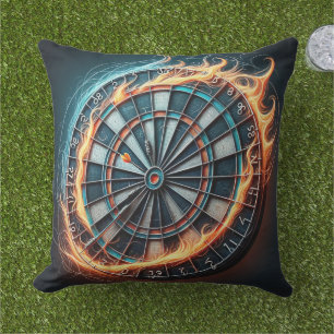 Vurig Dartbord met Bullseye Explosion Buitenkussen