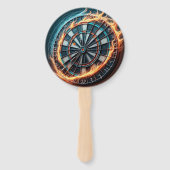 Vurig Dartbord met Bullseye Explosion Handwaaier (Achterkant)
