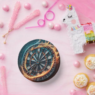 Vurig Dartbord met Bullseye Explosion Papieren Kommen