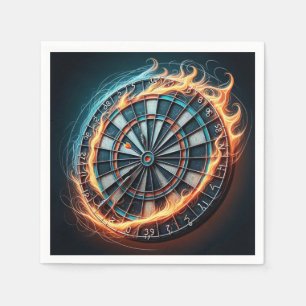Vurig Dartbord met Bullseye Explosion Servet