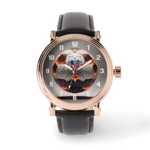 Vurig Kroatisch Voetbal Horloge
