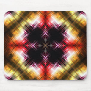Vurig Prisma Abstract met Stralend Rood & Gouden G Muismat