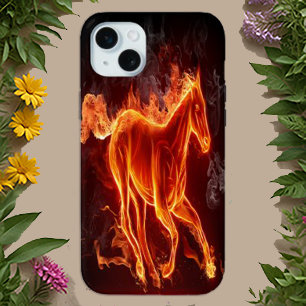 Vurig rood Abstract vlammend paard iPhone 16 Hoesje