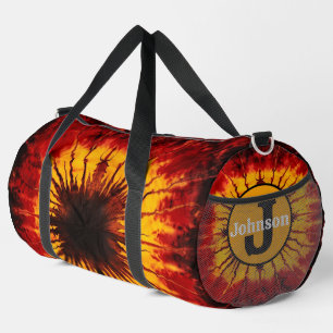 Vurig Tie Dye Sportuitrusting Monogram Gepersonali Plunjezak