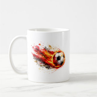 Vurig Voetbal Bewegingsgrafisch Koffiekopje Koffiemok