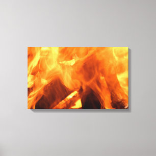 vurig vuur canvas afdruk