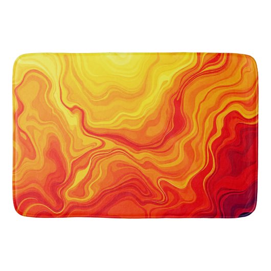 Vurige Abstracte flow art Badmat (Voorkant)