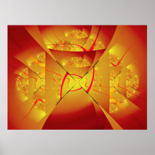 Vurige Engel 2 Fijn Fractal Art. Poster