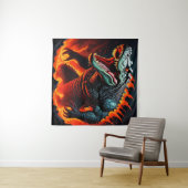 vurige krokodillenmacht wandkleed (In Situ (horizontaal))