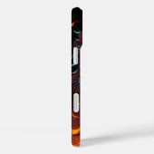 Vurige leeuw met levendige manen en Natuur-element Case-Mate iPhone Case (Achterkant / Rechts)