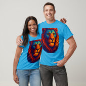 Vurige Leeuwenkop Realistisch T CSHRT mannen Krach T-shirt (Unisex)