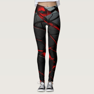 Vurige rode high-waisted atletische Leggings