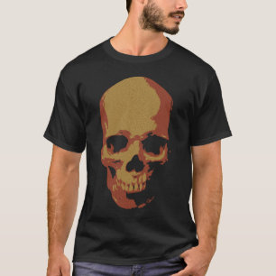 Vurige Schedel: Donkere Gothische Kunst T-shirt
