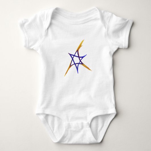 Vurige ster van David Baby Bodysuit (Voorkant)