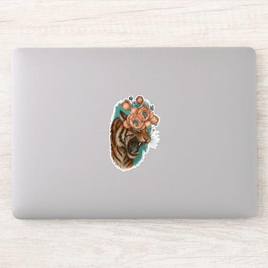 Vurige tijgerbloei sticker (Computer)