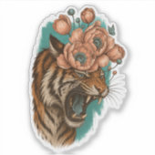 Vurige tijgerbloei sticker (Voorkant)
