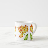 Vurige tulpen op een espresso-Mok Espresso Kop (Voorkant rechts)