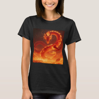 Vurige Vuurdraak | Mythische Vlam Draak Fantasie T-shirt