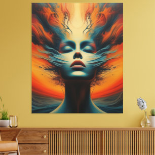Vurige Ziel Canvas Afdruk