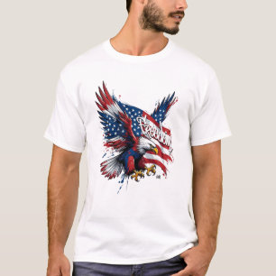 Vushii American Eagle Freedom Grafische T-shirt
