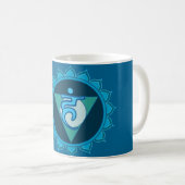 Vushudha ou Mug de Chakra bleu Throat (Devant droit)