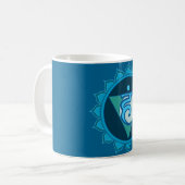 Vushudha ou Mug de Chakra bleu Throat (Devant gauche)