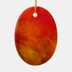 Vuur - Abstracte kunst in Oranje, geel, rood Keramisch Ornament