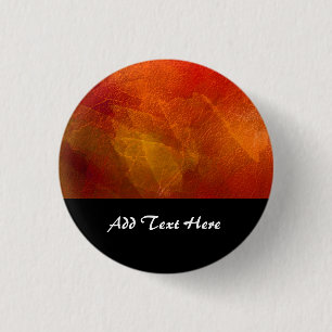 Vuur - Abstracte Kunst in Oranje, Geel, Rood Ronde Button 3,2 Cm