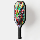 Vuur ademende draak Groen en Rood Pickleball Paddle (Links)