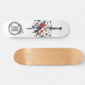 *~* Vuur AP88 Middeleeuws Zwaard Bloemen Bloemen Skateboard (Horizontaal)
