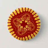 Vuur Bloem Ronde Button 5,7 Cm (Voorkant)