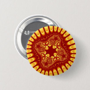 Vuur Bloem Ronde Button 5,7 Cm