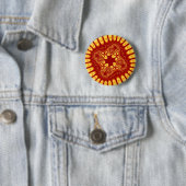 Vuur Bloem Ronde Button 5,7 Cm (In situ)