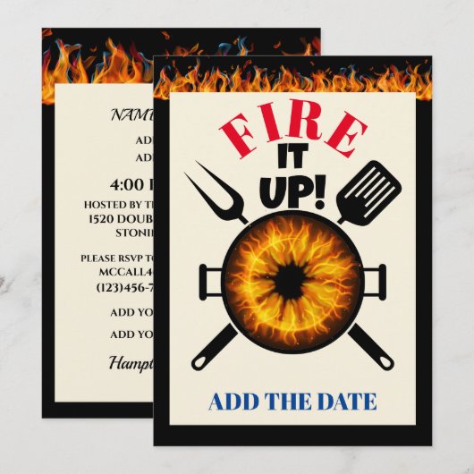 VUUR DE GRILL AAN KAART (Voorkant / Achterkant)