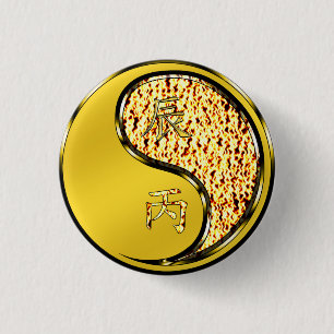 Vuur Draak Ronde Button 3,2 Cm