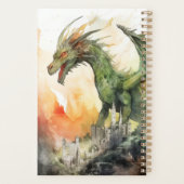 Vuur Dragon groen 4 Planner (Achterkant)